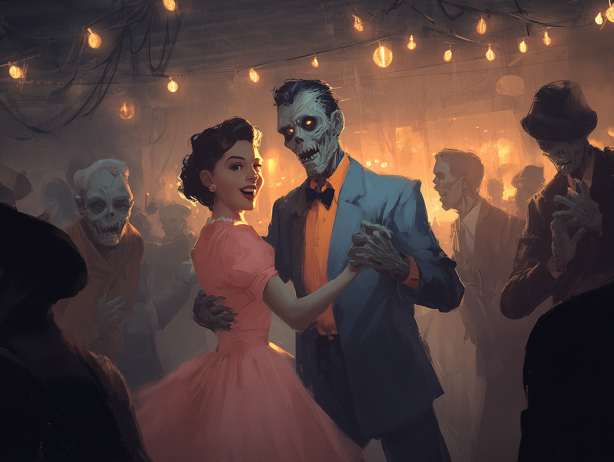 Lanterns hanging from the ceiling